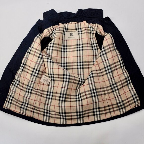 Burberry London Redcliff XS jacket coat quilted nova check lining navy - Picture 4 of 16